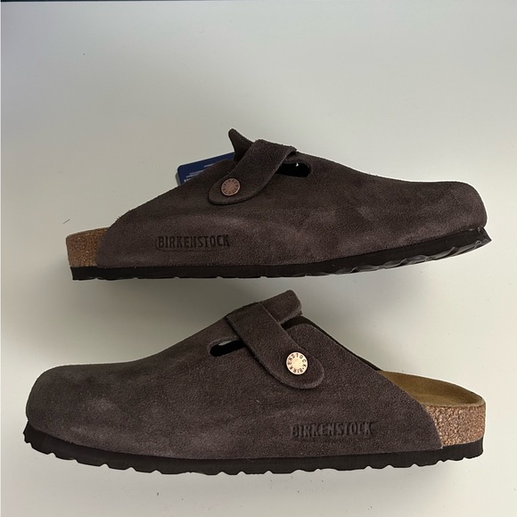 Mocha Suede Birkenstock Boston Clogs - EU 42 - Picture 2 of 6